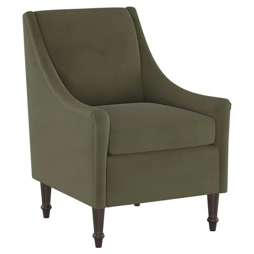 Holmes Linen Accent Chair - Green, Comfortable, Durable