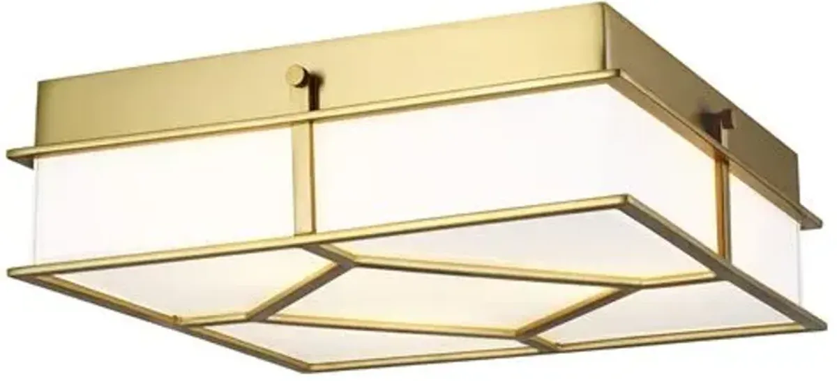 Visual Comfort - Transom Flush Mount - Burnished Brass - Gold