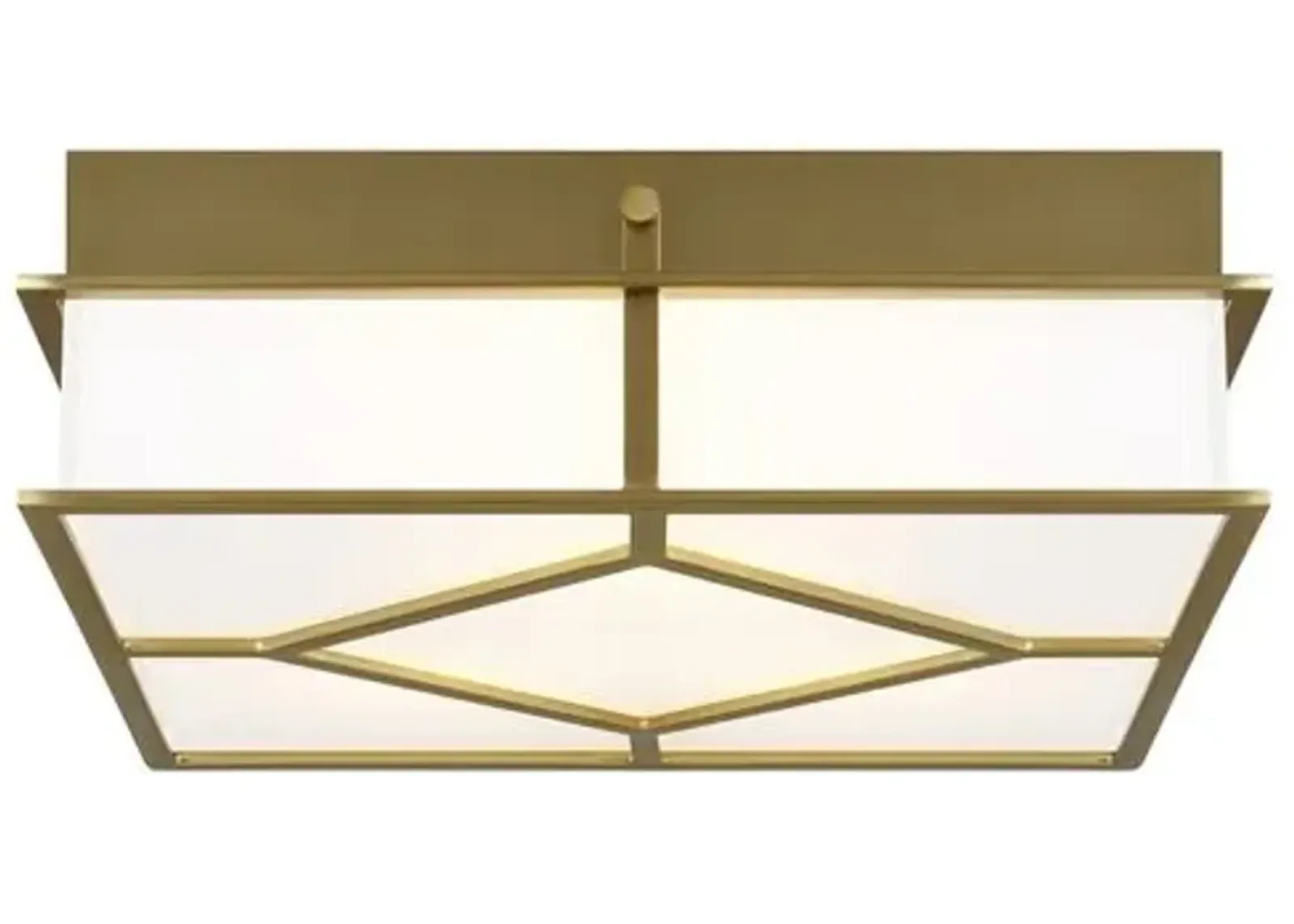 Visual Comfort - Transom Flush Mount - Burnished Brass - Gold