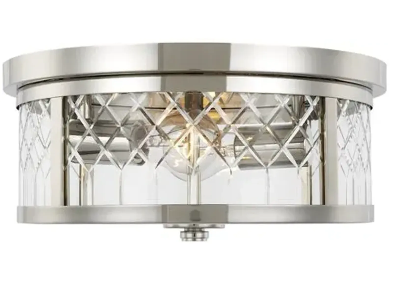 Visual Comfort - Alec Flush Mount - Polished Nickel - Silver