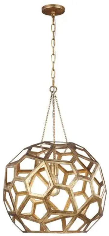 Visual Comfort - Feccetta Pendant - Antique Gild - Gold