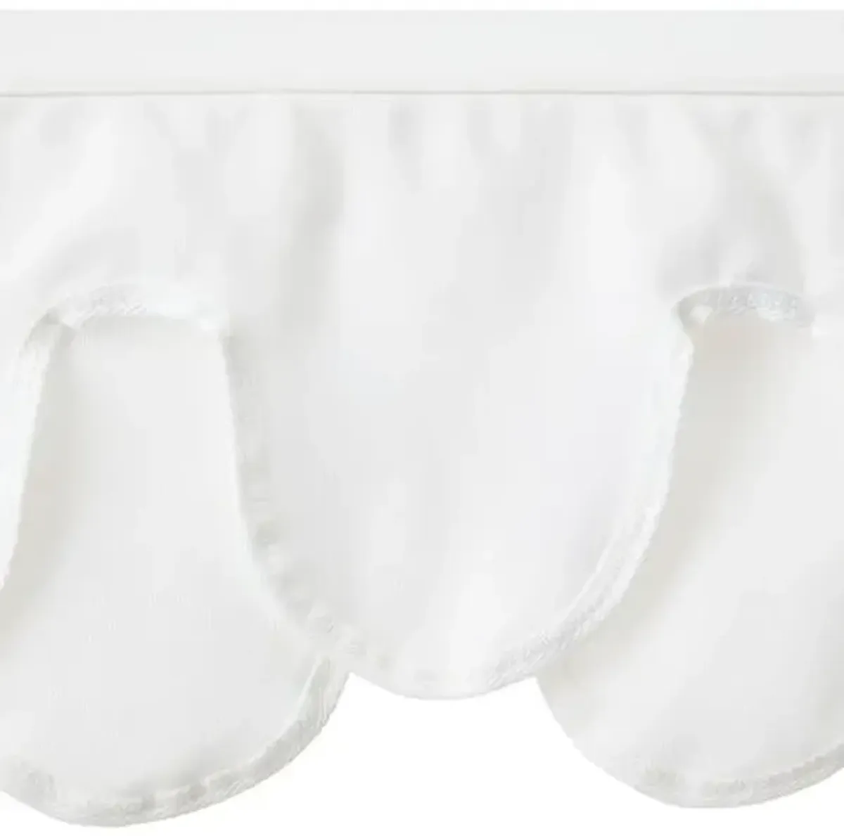 Phoebe Double Scallop Patio Umbrella - Sunbrella - White