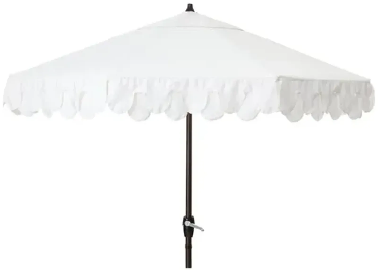 Phoebe Double Scallop Patio Umbrella - White