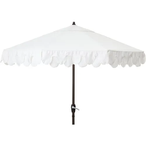 Phoebe Double Scallop Patio Umbrella - White