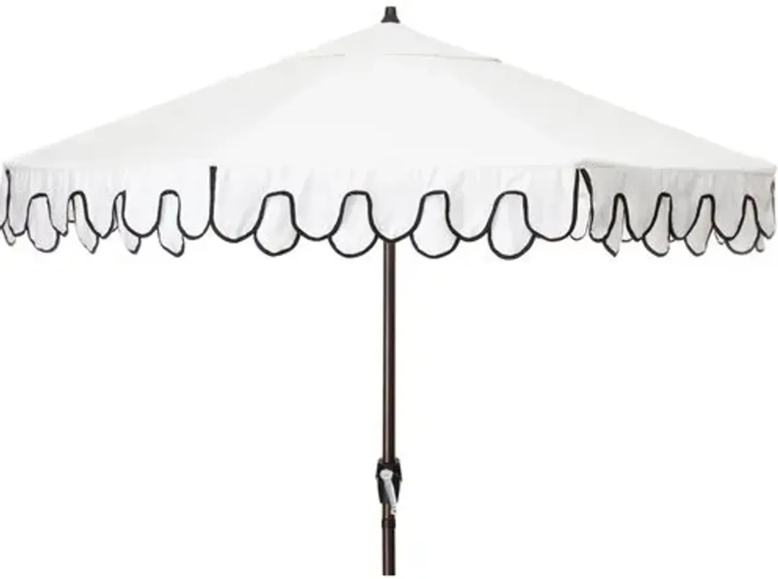 Phoebe Double Scallop Patio Umbrella - Black/White