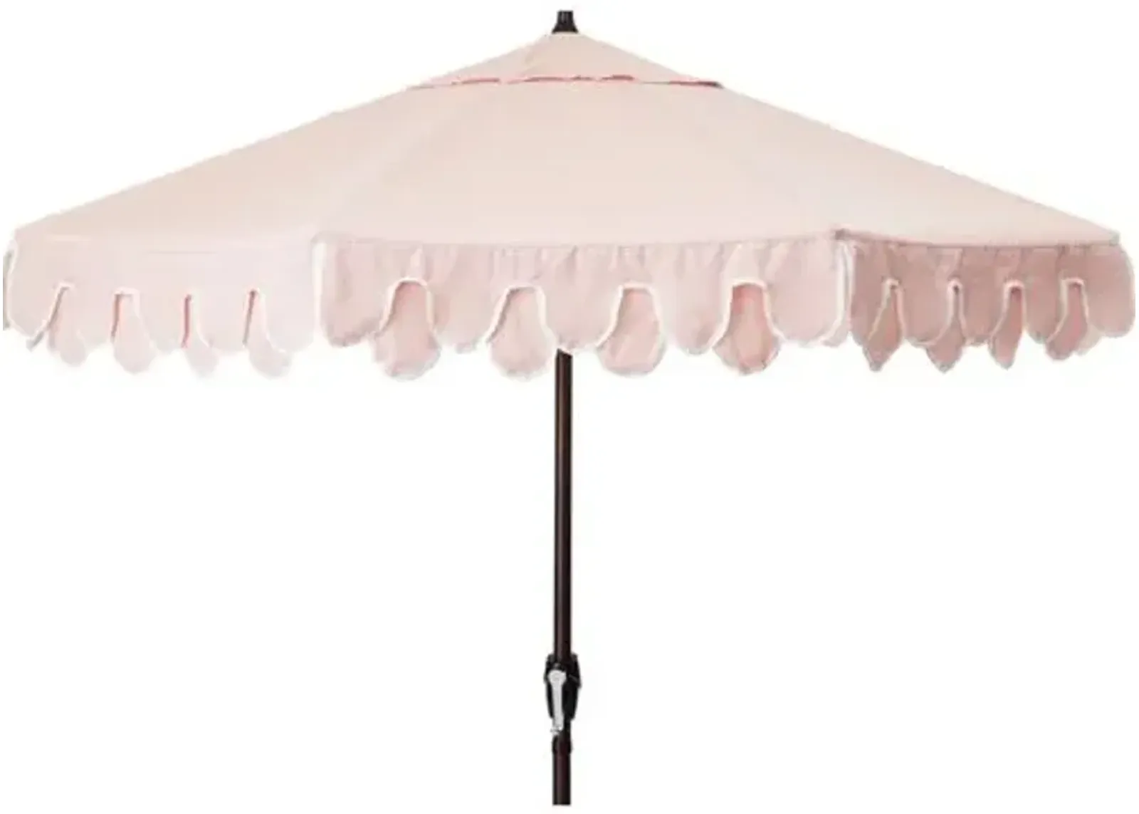 Phoebe Double Scallop Patio Umbrella - Blush Pink