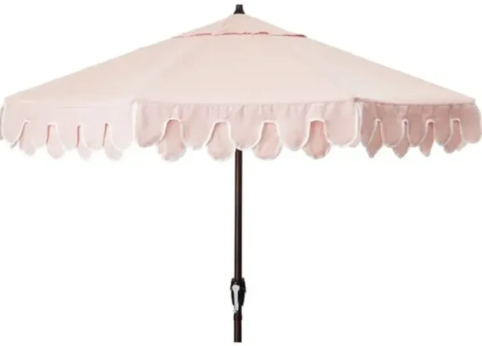 Phoebe Double Scallop Patio Umbrella - Blush Pink