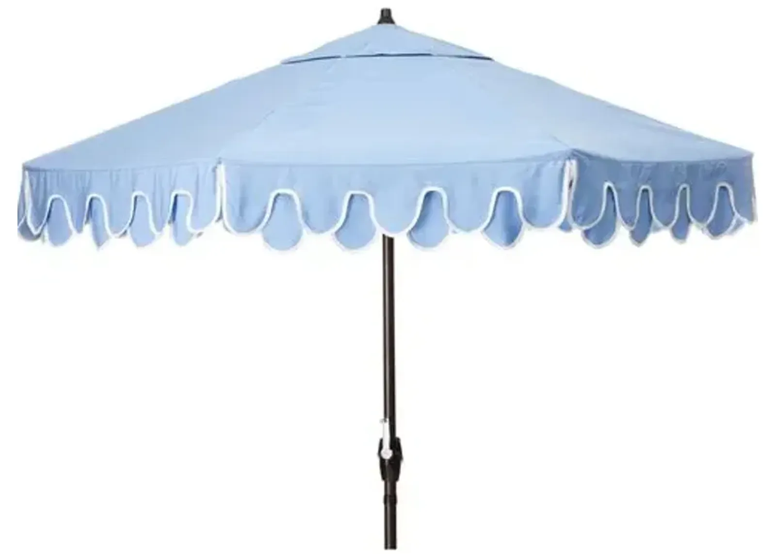 Phoebe Scallop Patio Umbrella - Light Blue