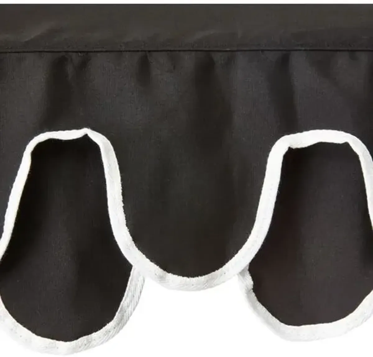 Phoebe Double Scallop Patio Umbrella - Sunbrella - Black