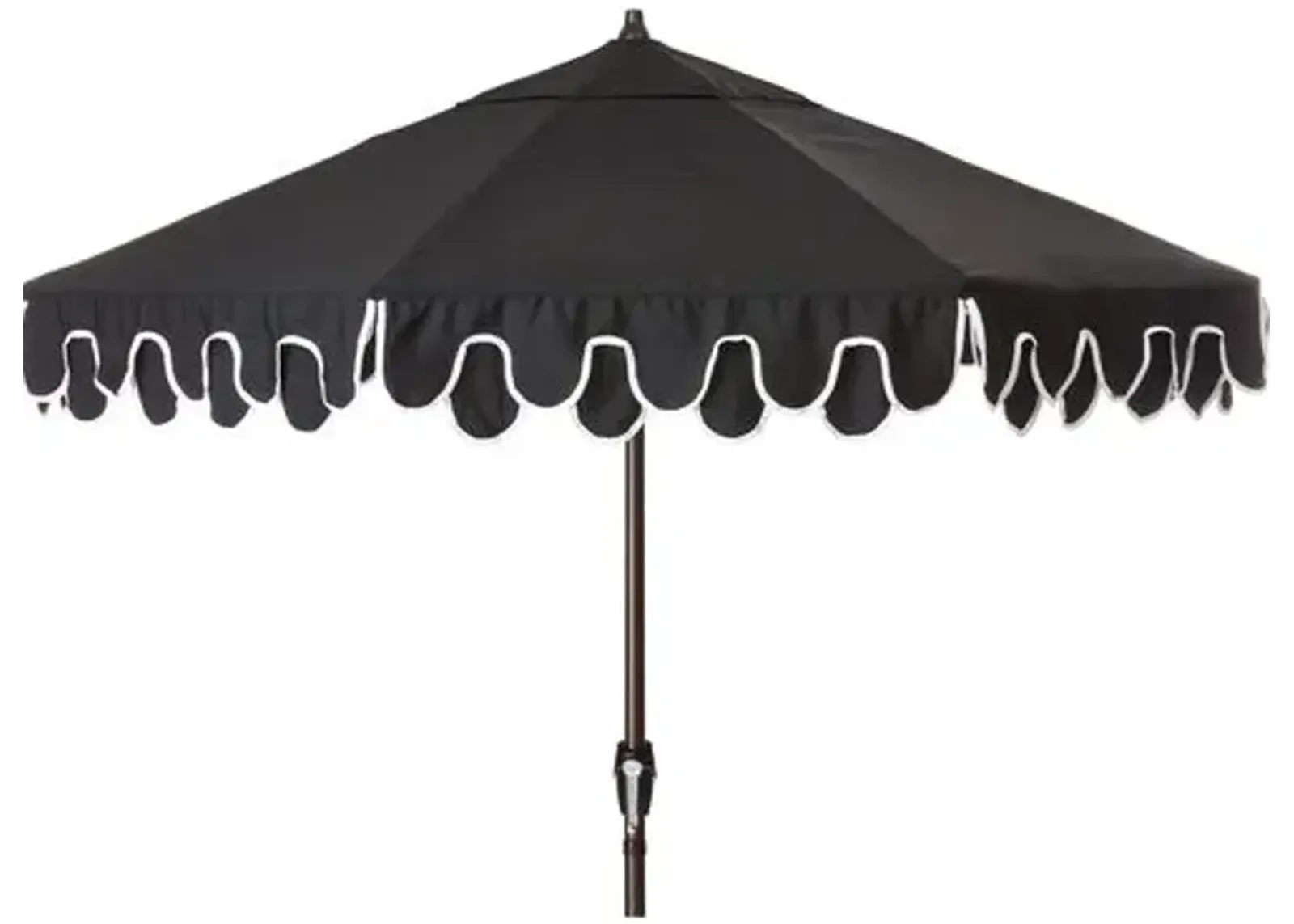 Phoebe Double Scallop Patio Umbrella - Black