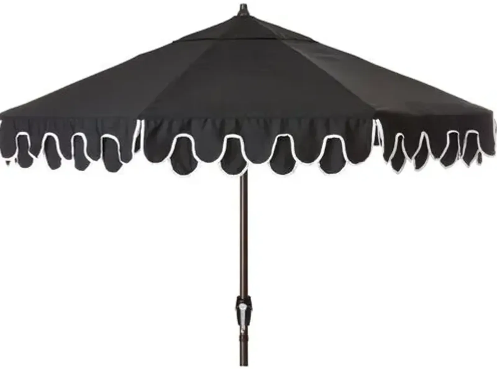 Phoebe Double Scallop Patio Umbrella - Black