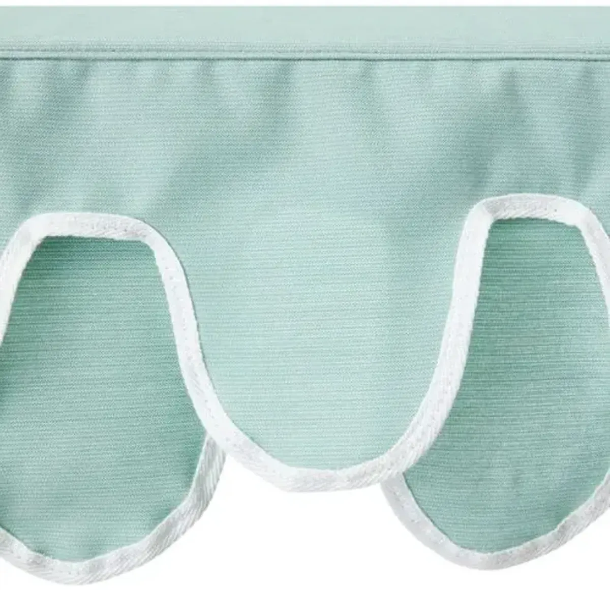 Phoebe Double Scallop Patio Umbrella - Sunbrella - Green