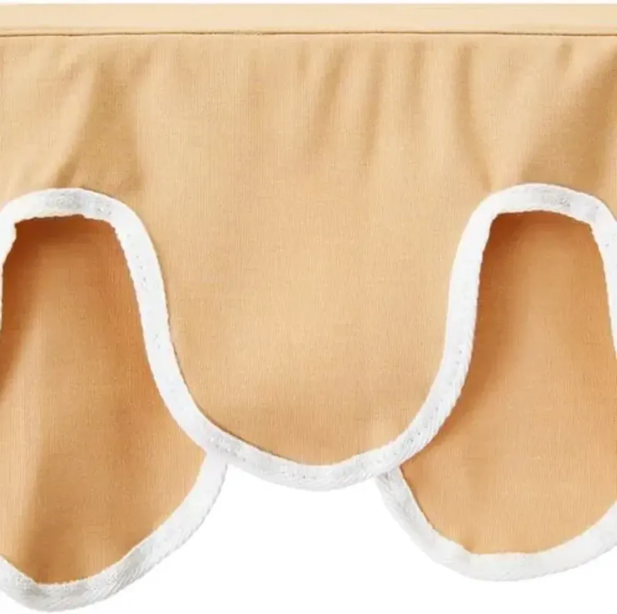 Phoebe Double Scallop Patio Umbrella - Sunbrella - Beige