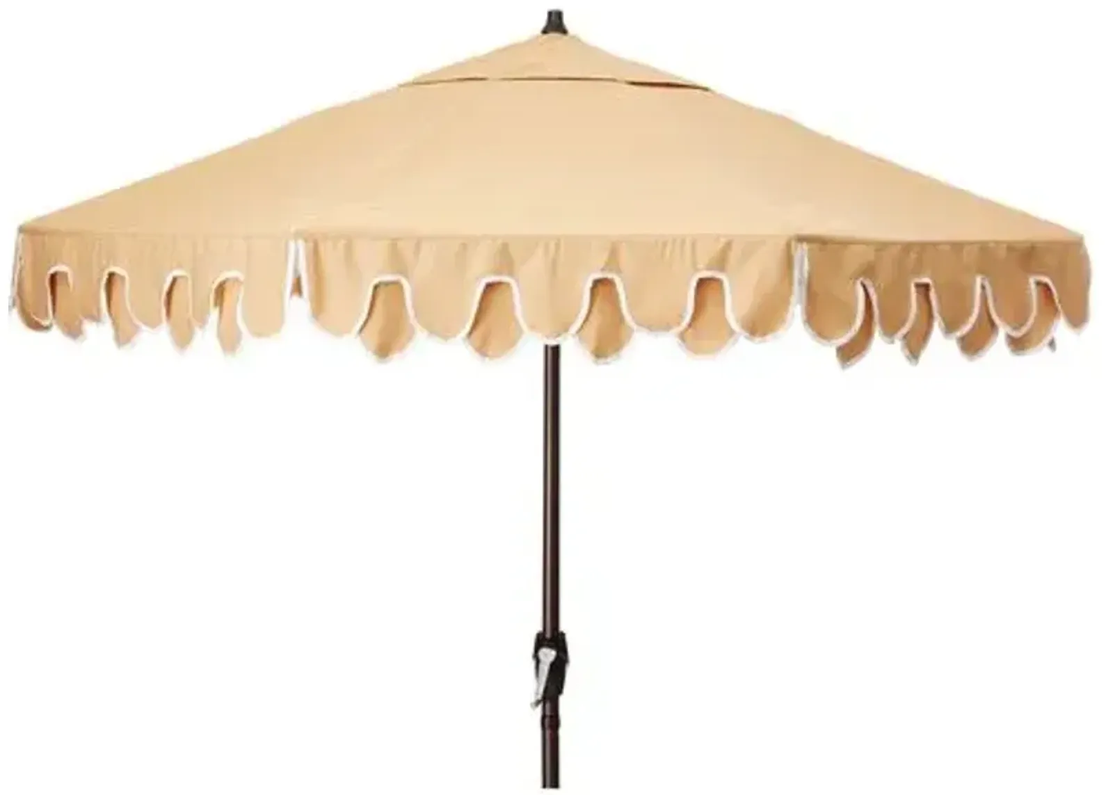 Phoebe Double Scallop Patio Umbrella - Wheat - Beige