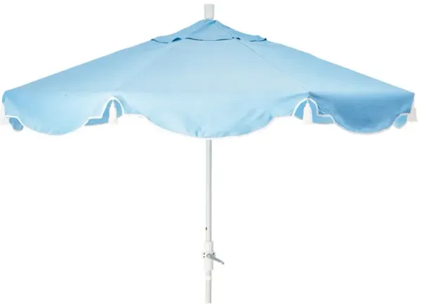 San Marco Tassel Patio Umbrella - Sunbrella - Blue