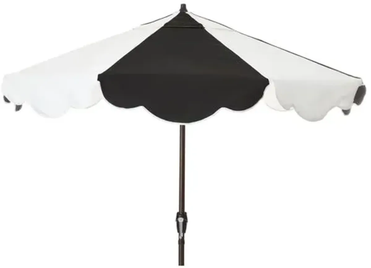 Cloud Two-Tone Patio Umbrella - Sunbrella - Black