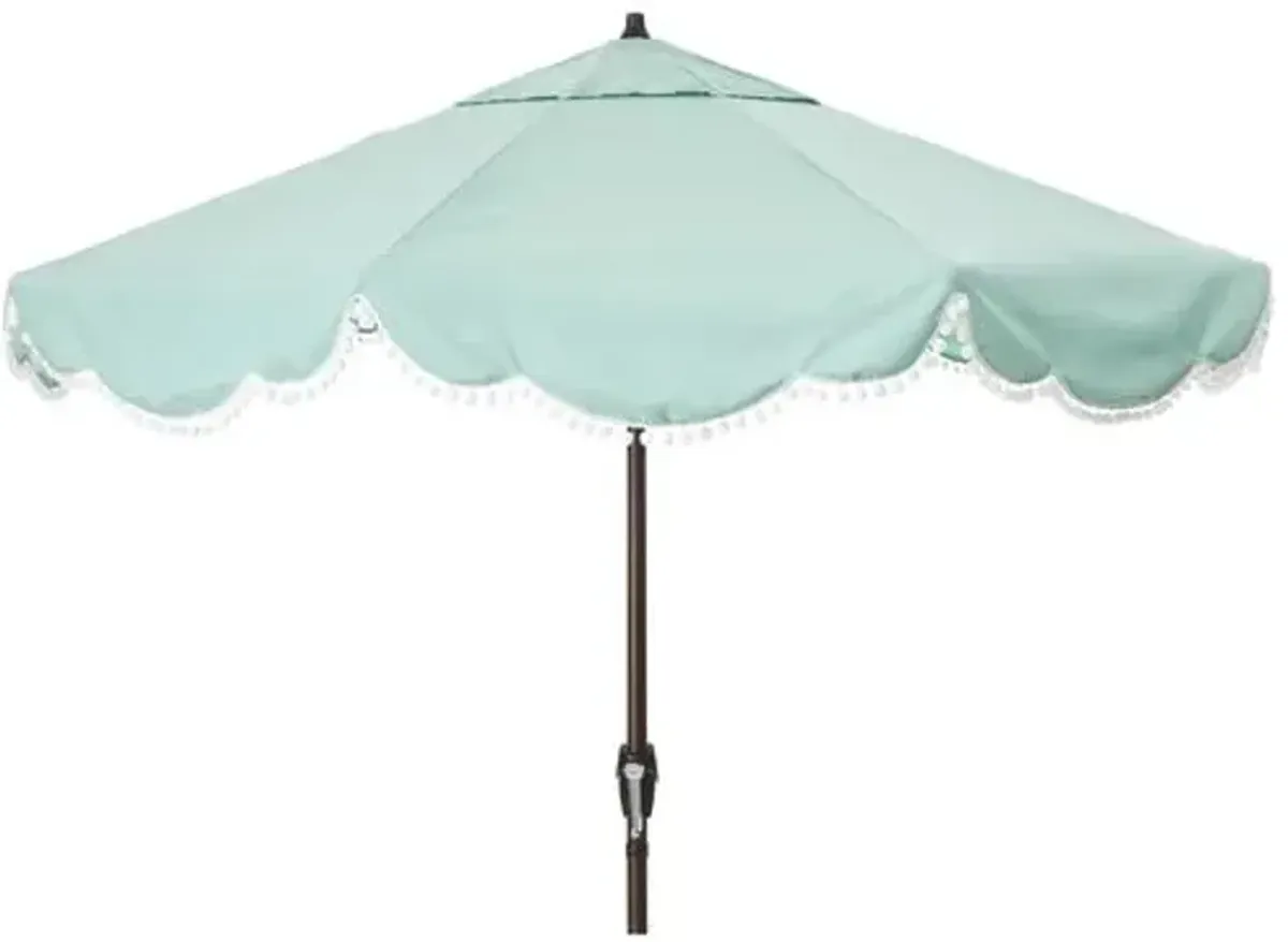 Cloud Pom-Pom Patio Umbrella - Green