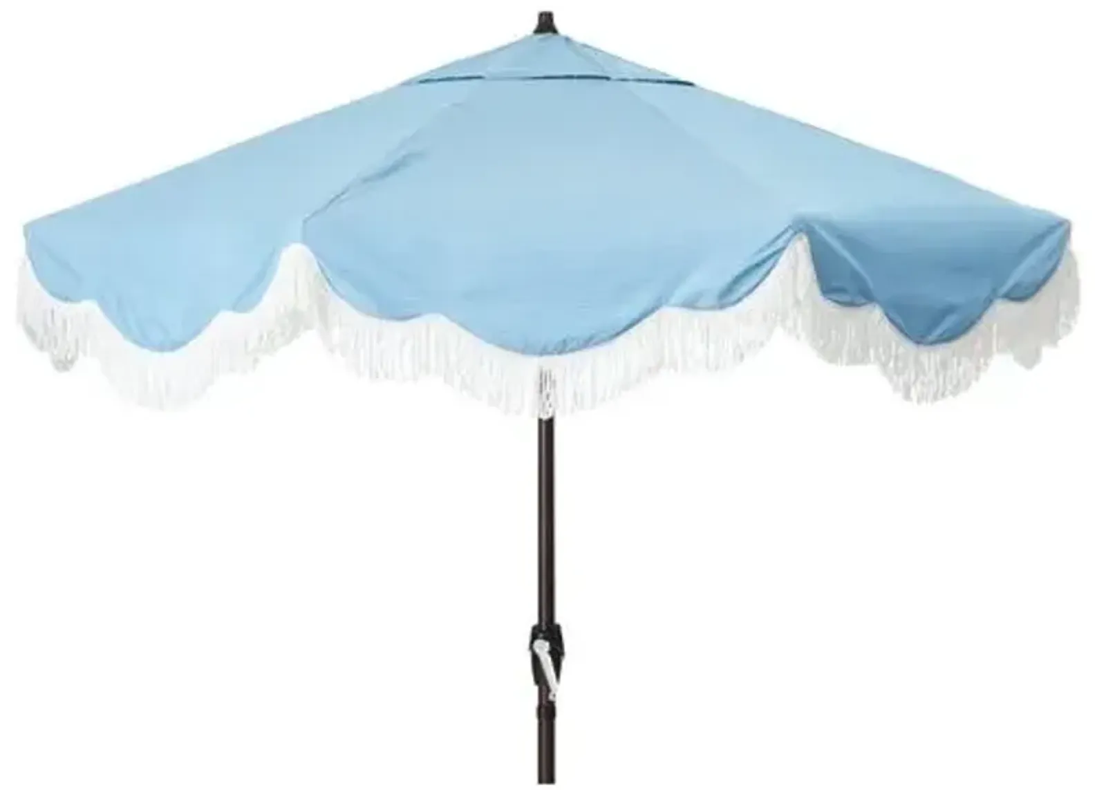 Cloud Fringe Patio Umbrella - Light Blue