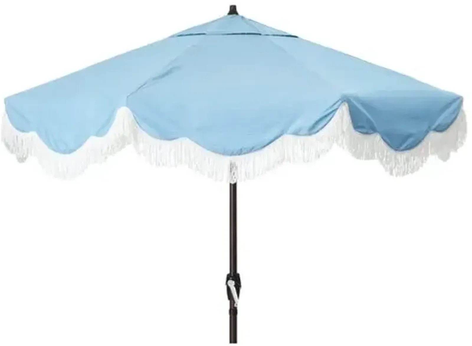 Cloud Fringe Patio Umbrella - Light Blue