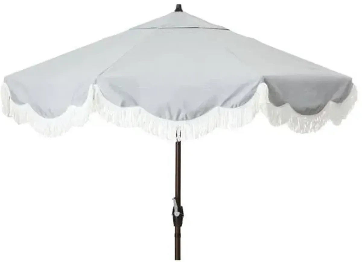 Cloud Fringe Patio Umbrella - Granite - Gray