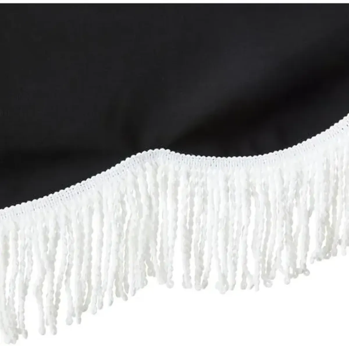 Cloud Fringe Patio Umbrella - Sunbrella - Black