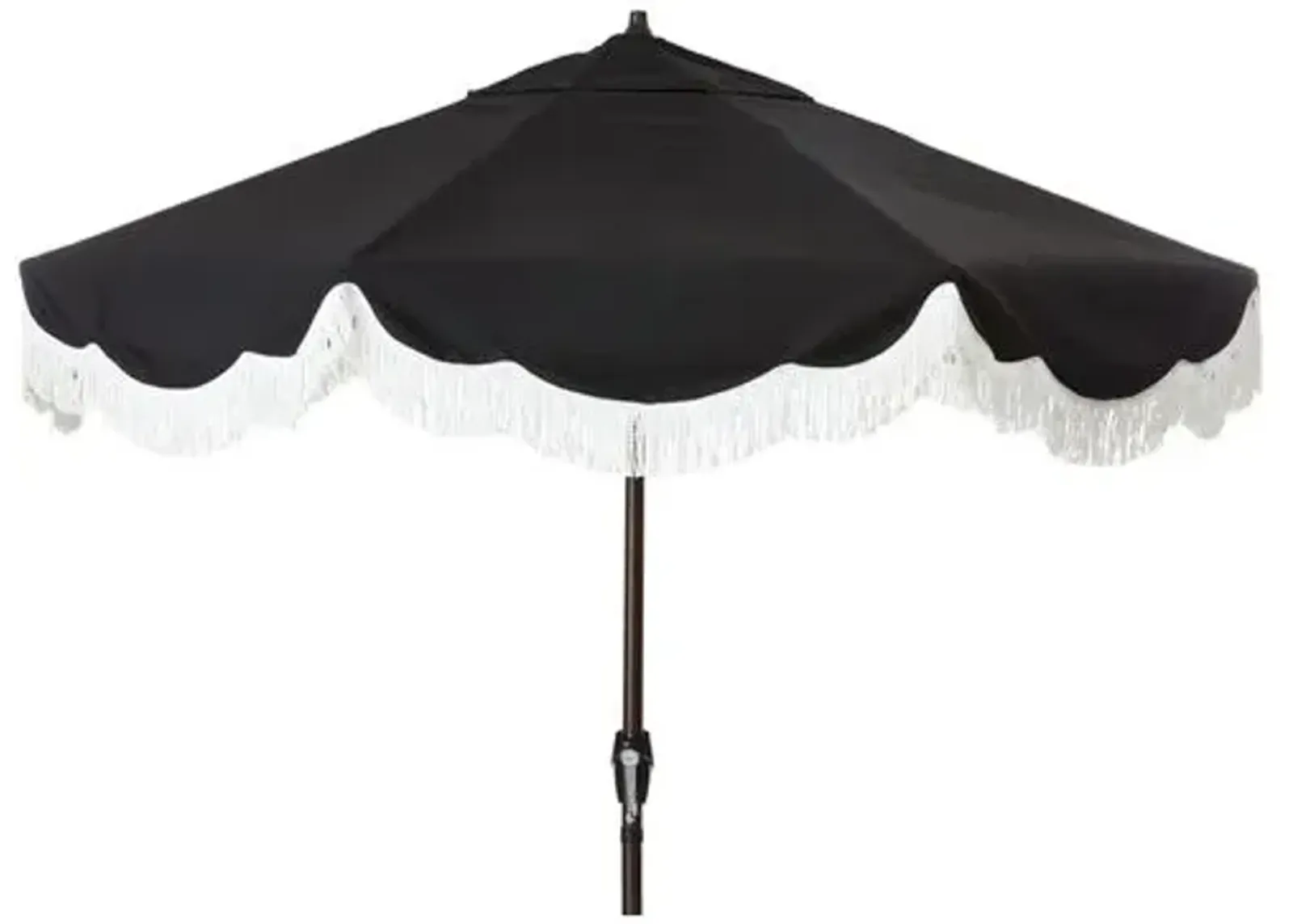 Cloud Fringe Patio Umbrella - Black