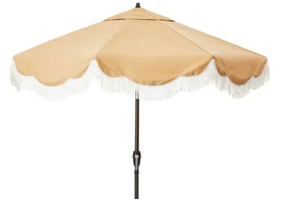 Cloud Fringe Patio Umbrella - Wheat - Beige