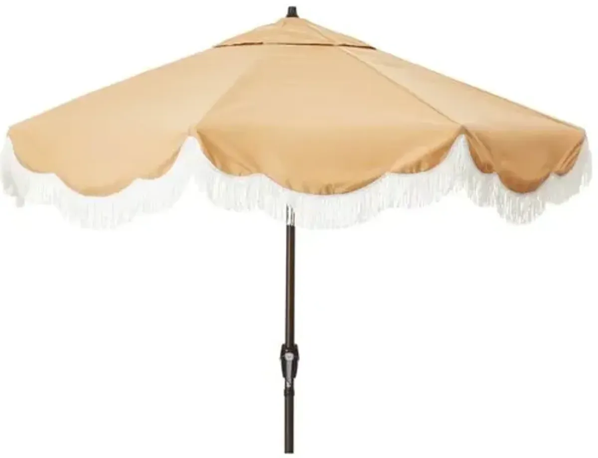 Cloud Fringe Patio Umbrella - Wheat - Beige