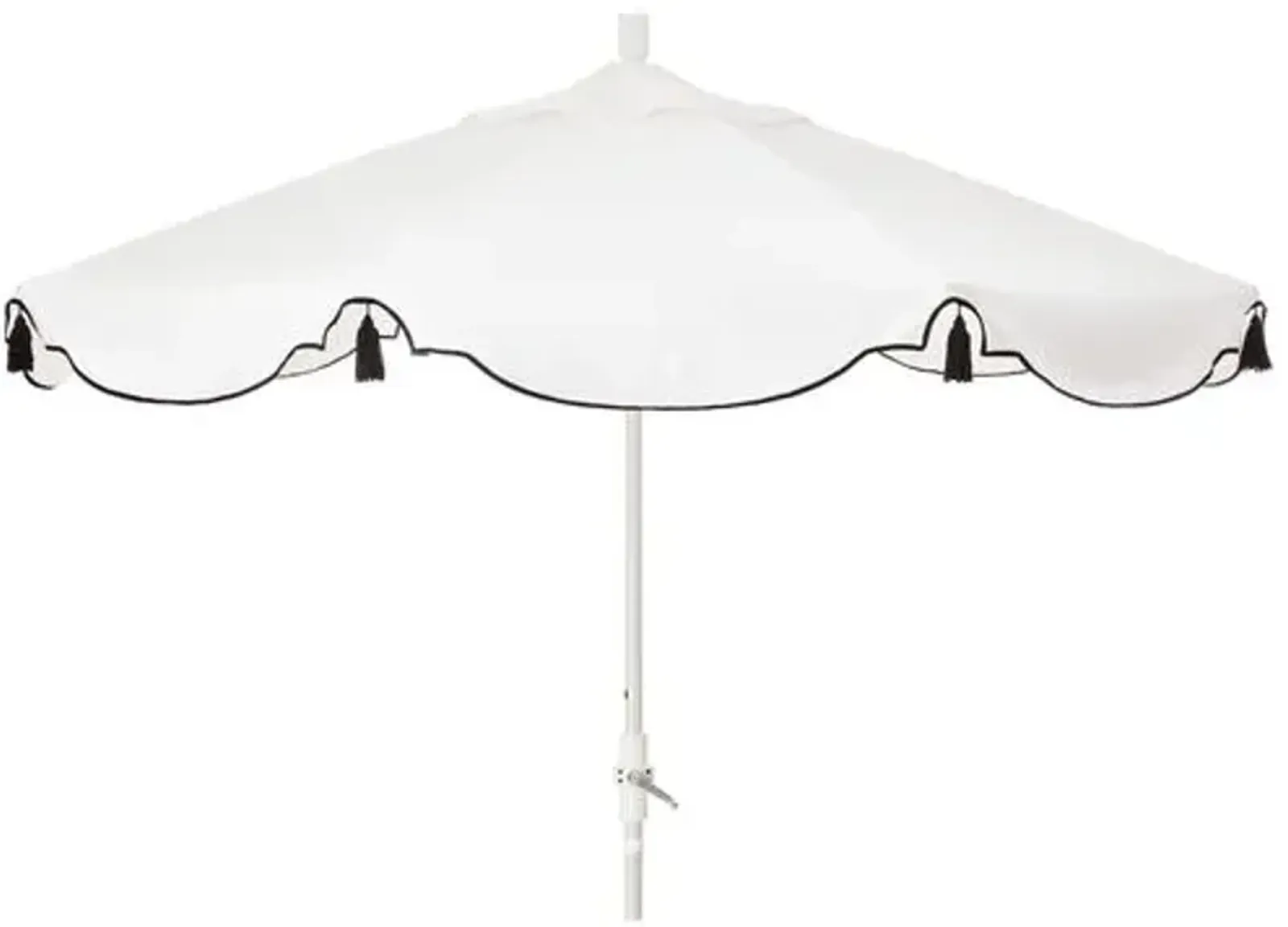 San Marco Patio Umbrella - White/Black Sunbrella