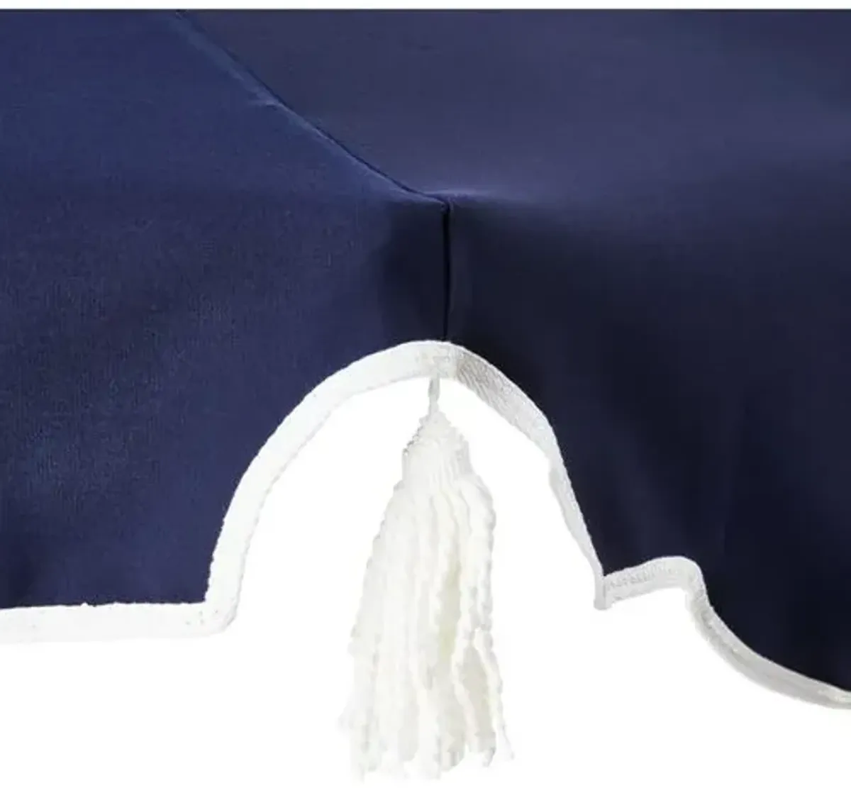 San Marco Tassel Patio Umbrella - Sunbrella - Blue