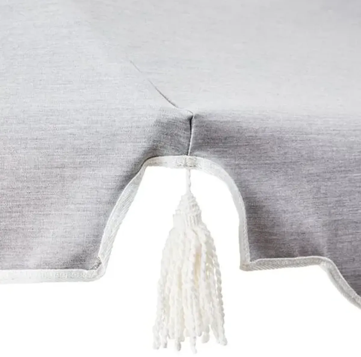 San Marco Tassel Patio Umbrella - Sunbrella - Gray