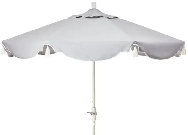 San Marco Tassel Patio Umbrella - Sunbrella - Gray