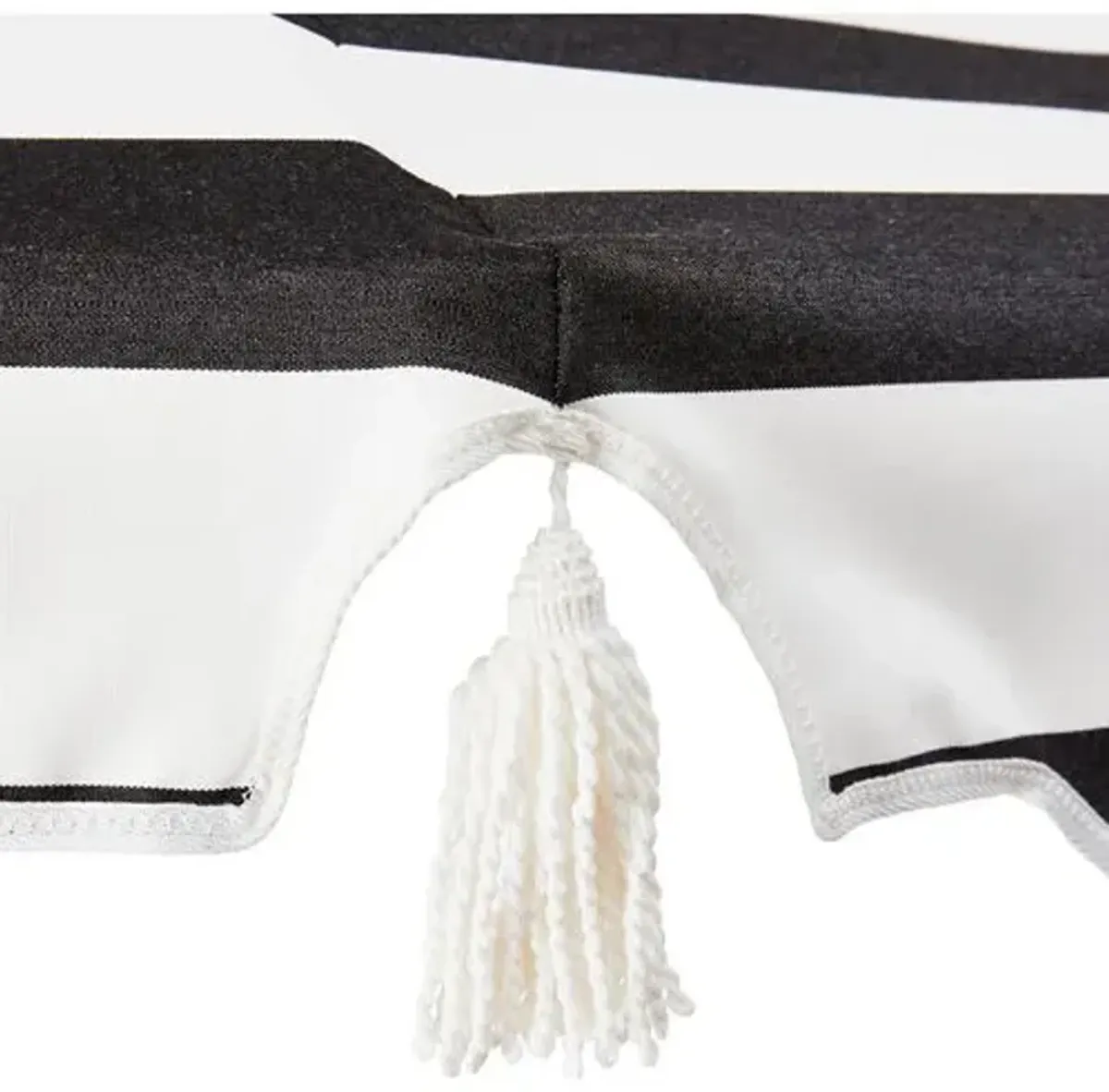 San Marco Tassel Patio Umbrella - Sunbrella - Black