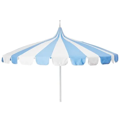 Aya Pagoda Umbrella - Air Blue/White