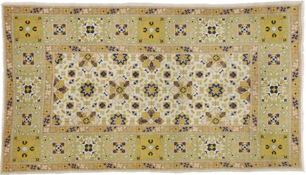 Vintage Turkish Sivas Rug - 4'3x7'5 - Esmaili Rugs & Antiques - Beige - Beige
