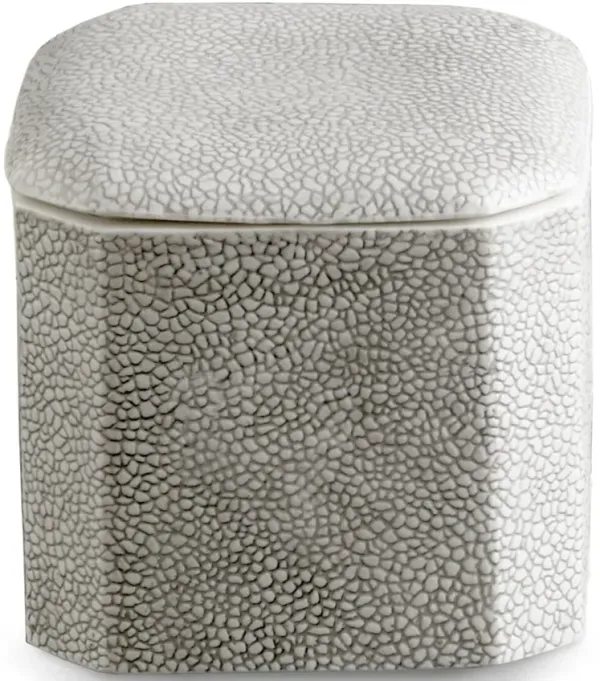 Shagreen Cotton Jar, Gray