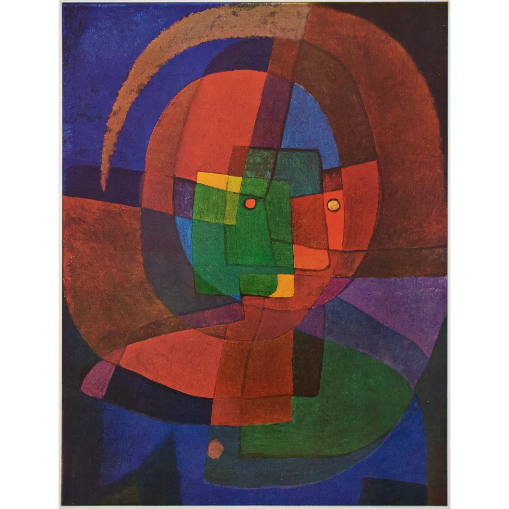 1940s Paul Klee - Dynamism of a Head - Red