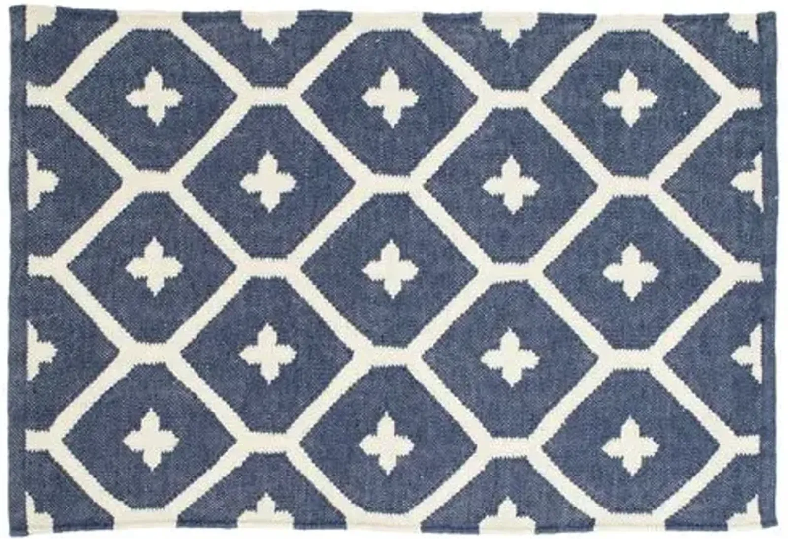 Dash & Albert - Elizabeth Indoor/Outdoor Rug - Blue - Blue