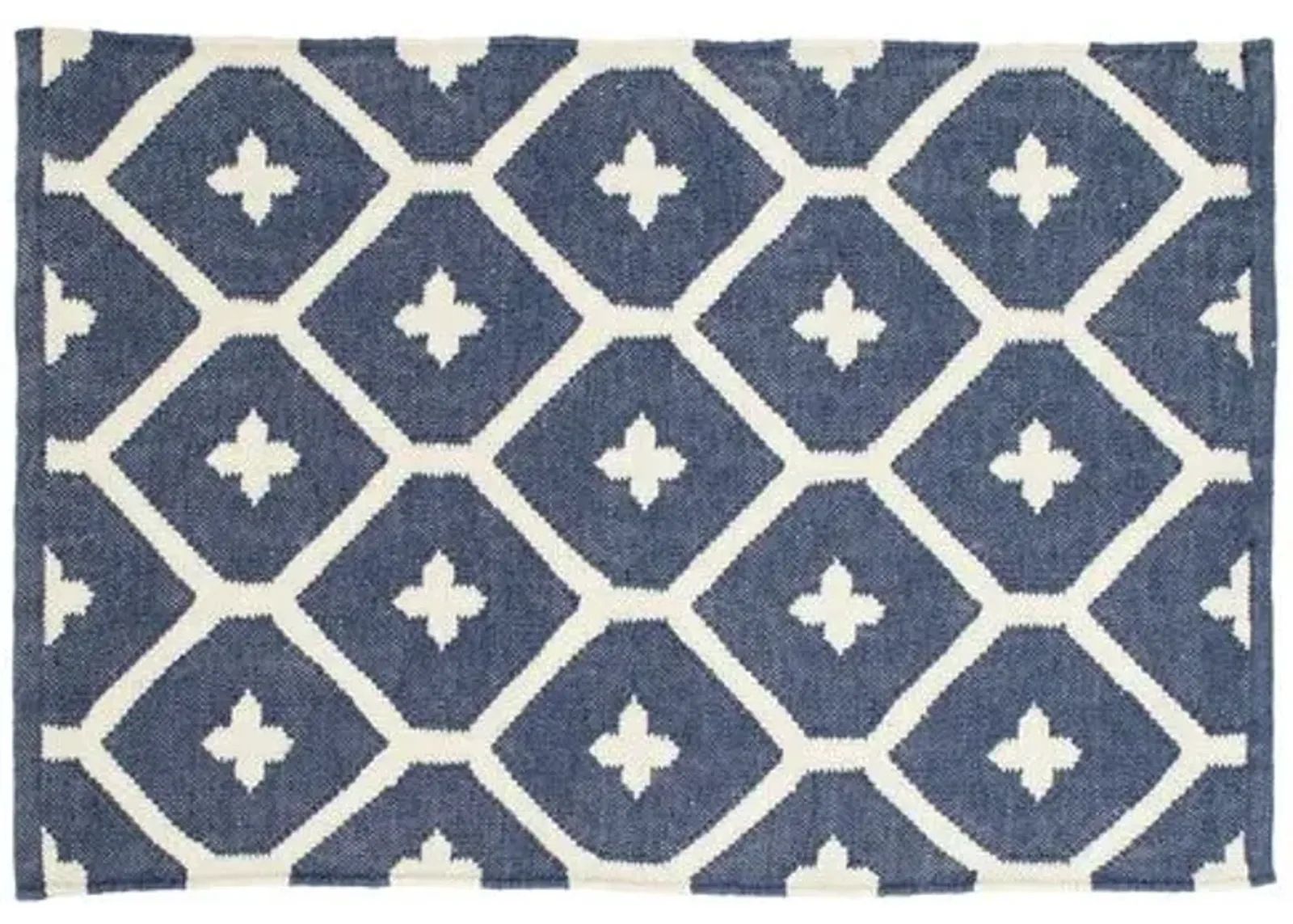 Dash & Albert - Elizabeth Indoor/Outdoor Rug - Blue - Blue