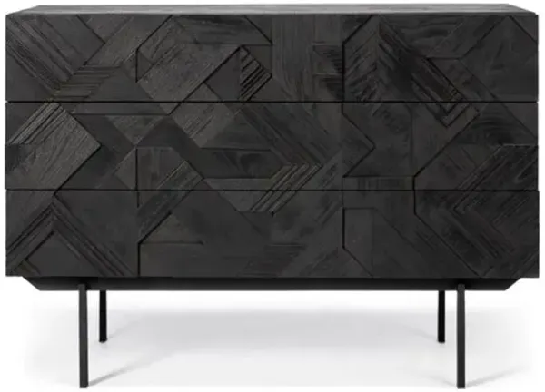 Graphic Teak Dresser - Black - Ethnicraft
