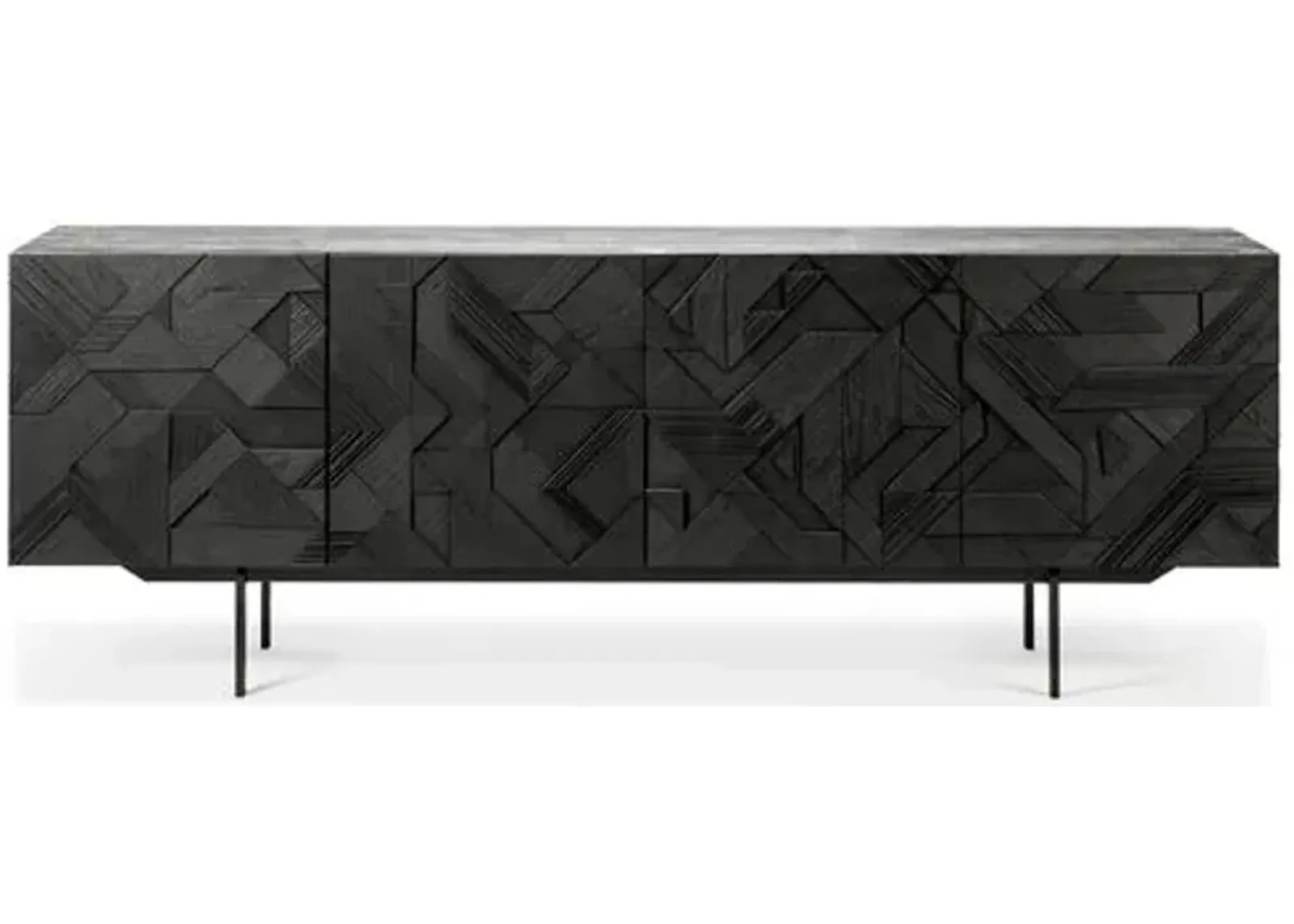 Graphic Teak Sideboard - Black - Ethnicraft