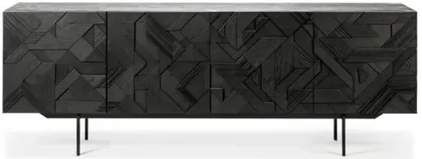 Graphic Teak Sideboard - Black - Ethnicraft
