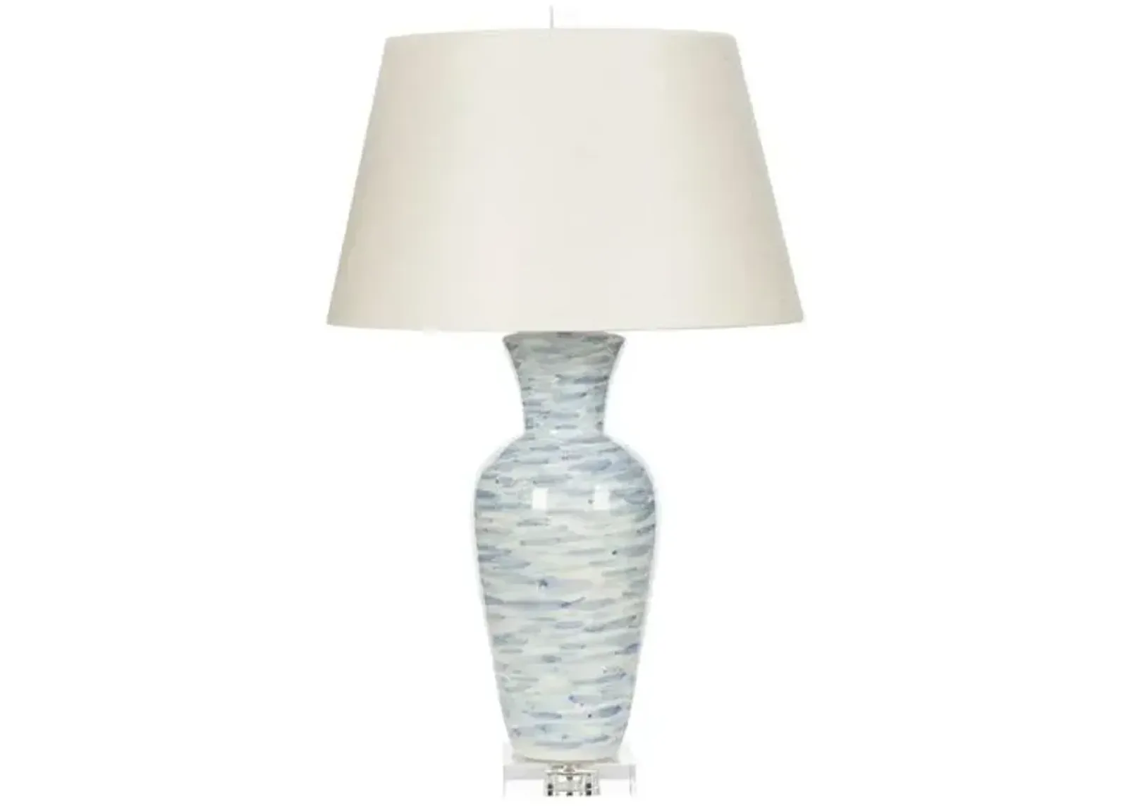 Wind Swept Table Lamp - Light Blue - Bradburn Home