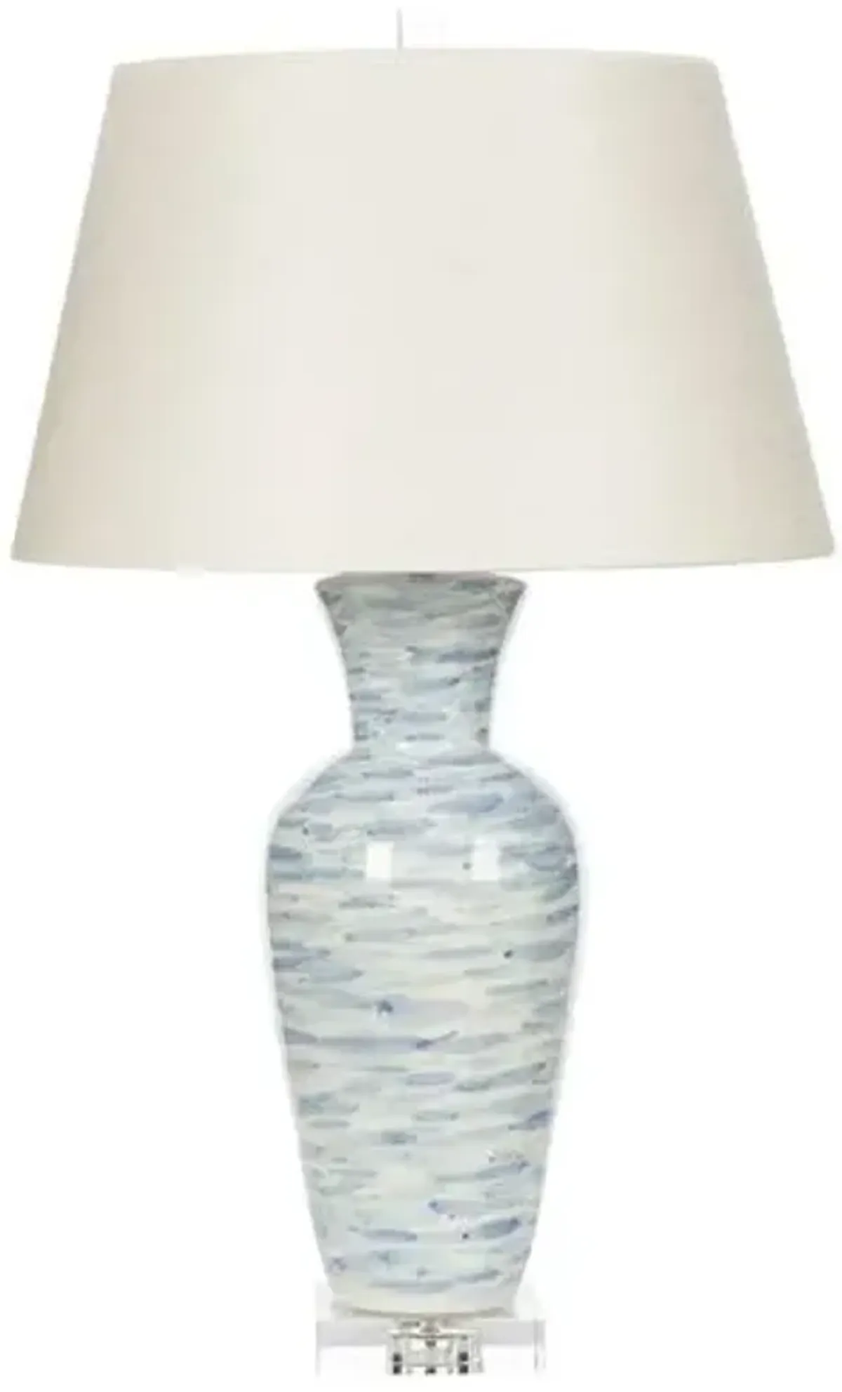 Wind Swept Table Lamp - Light Blue - Bradburn Home