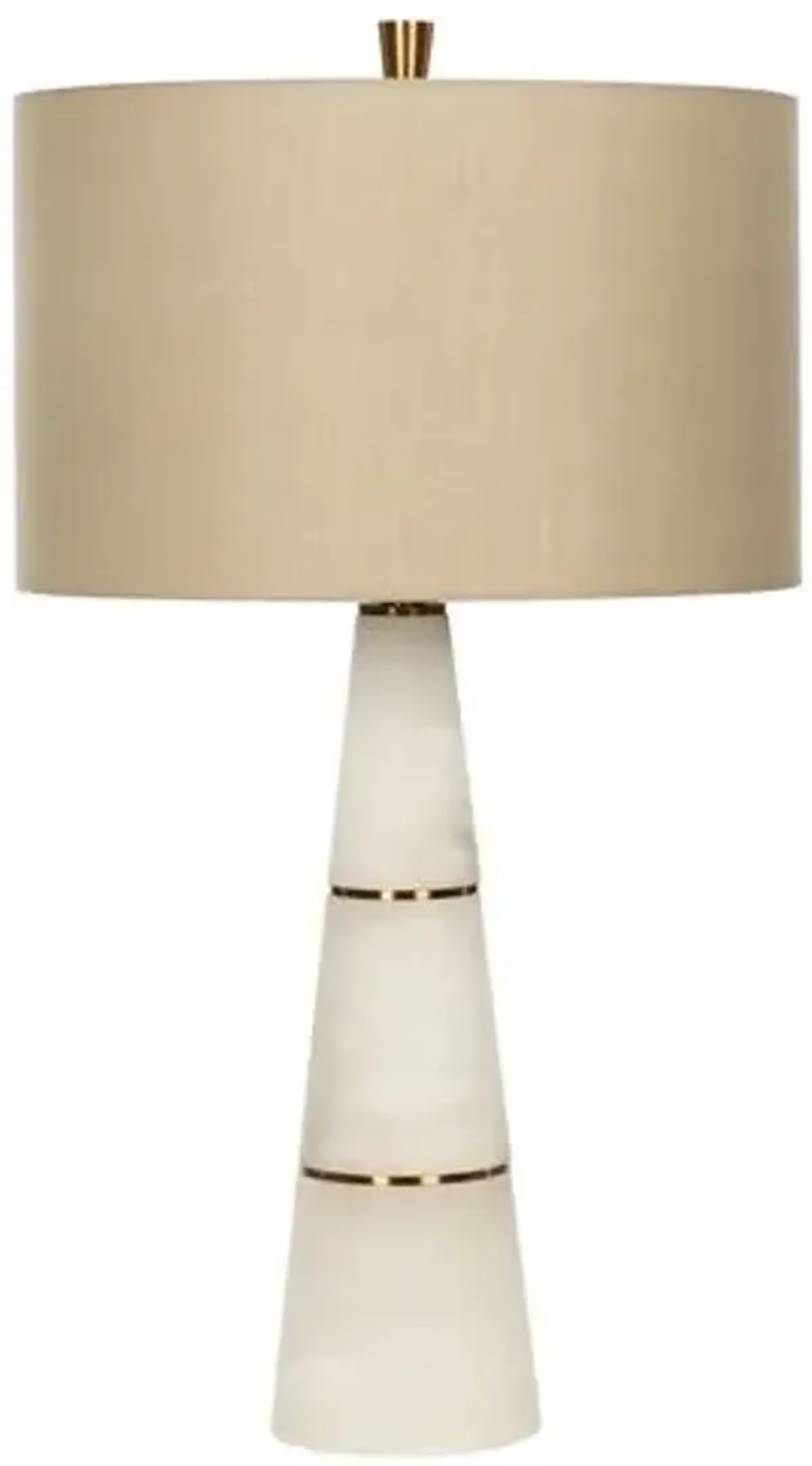 Volterra Table Lamp - White Alabaster - Bradburn Home