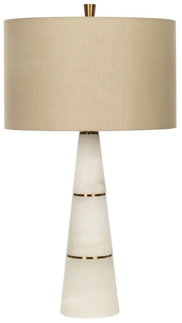 Volterra Table Lamp - White Alabaster - Bradburn Home