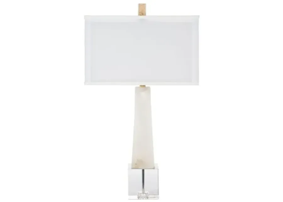 Adonis Table Lamp - White Alabaster - Bradburn Home