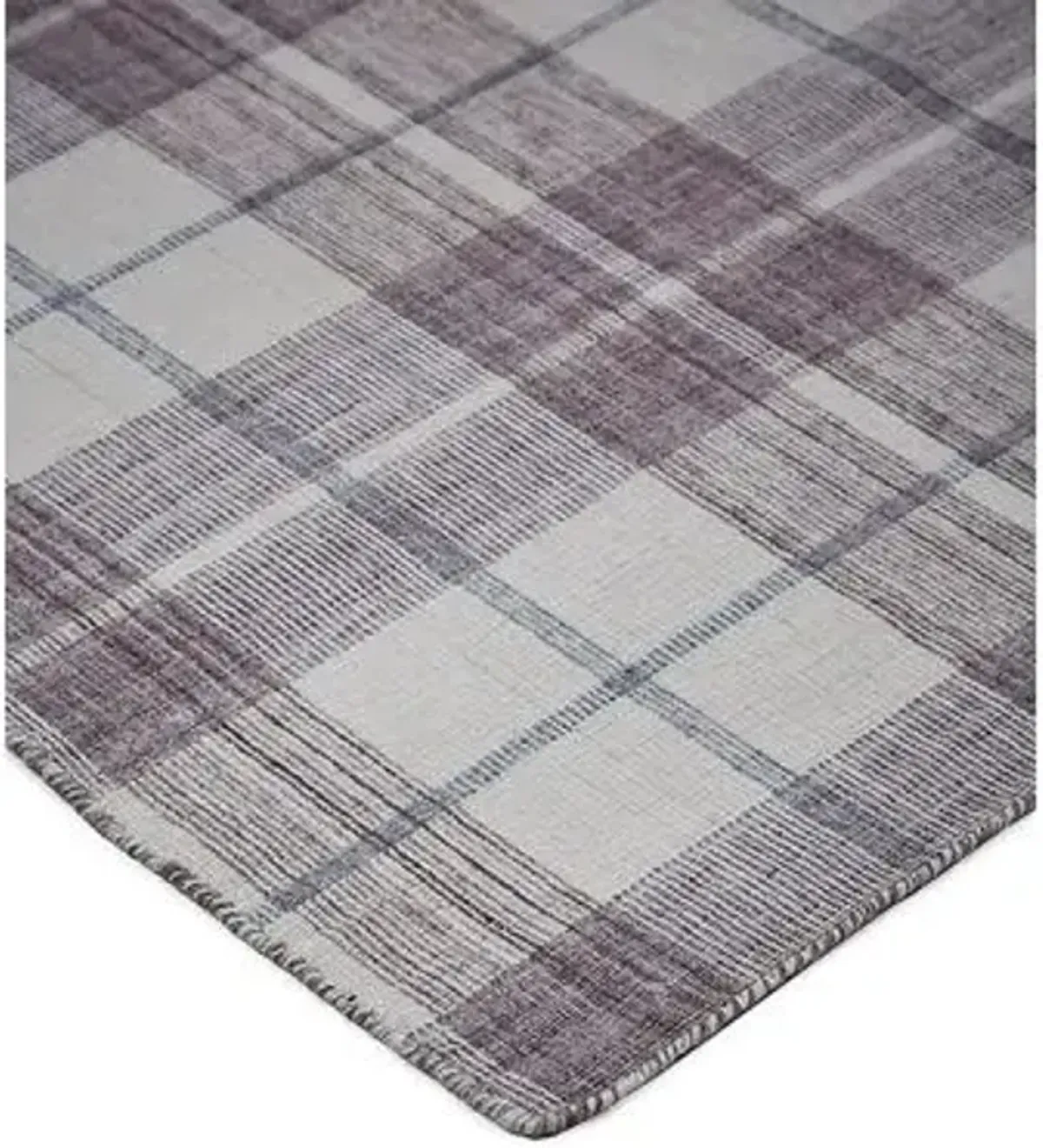 Bretton Plaid Outdoor Rug - Ivory/Gray - Gray