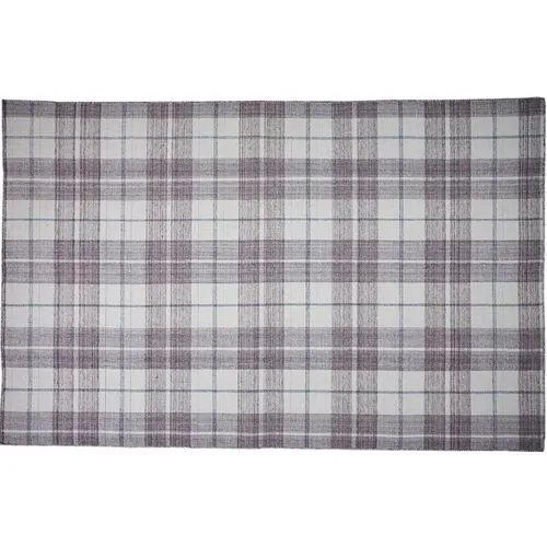 Bretton Plaid Outdoor Rug - Ivory/Gray - Gray