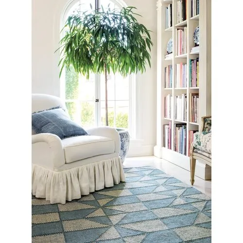 Ojai Handwoven Rug - Blue - Mark D. Sikes - Blue